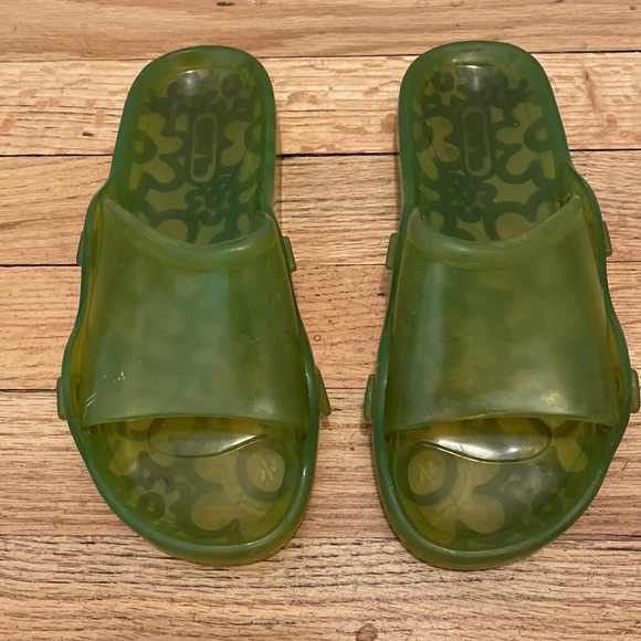 Green Jelly Slip Ons. - Picture 2 of 4